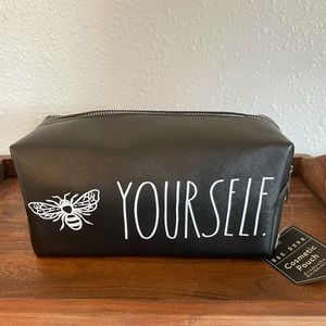 Rae Dunn Bee Yourself Black Cosmetic Pouch